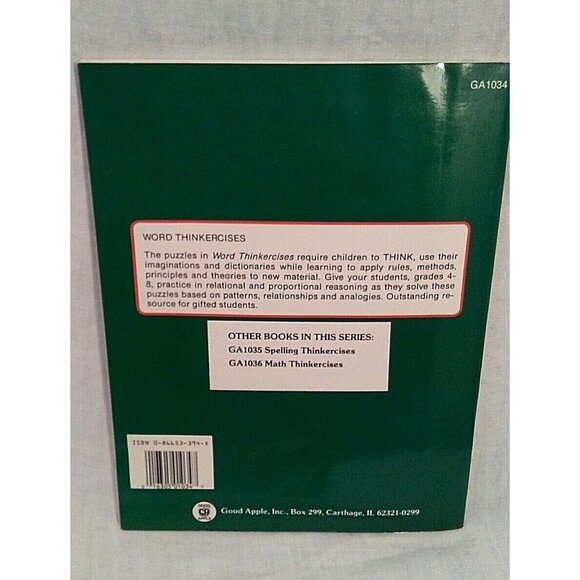 Homeschool Lot Grade 4 to 8 Workbook Spelling Reading Resource Thinkercises - Picture 7 of 9